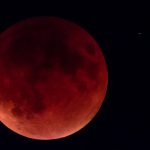 Photograph of the red moon as it looked on September 27, 2015.