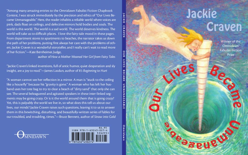 Book cover showing woman swept into a whirlpool
